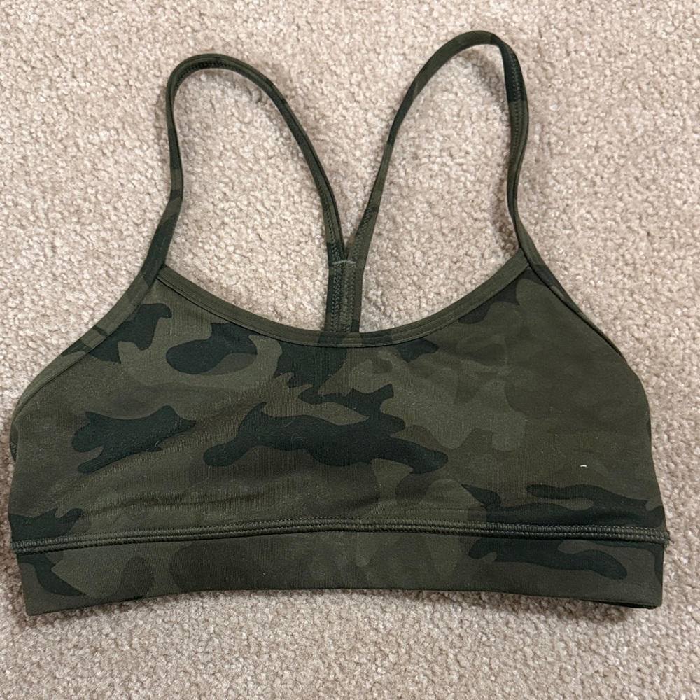 lululemon athletica Green Camo Sports Bra